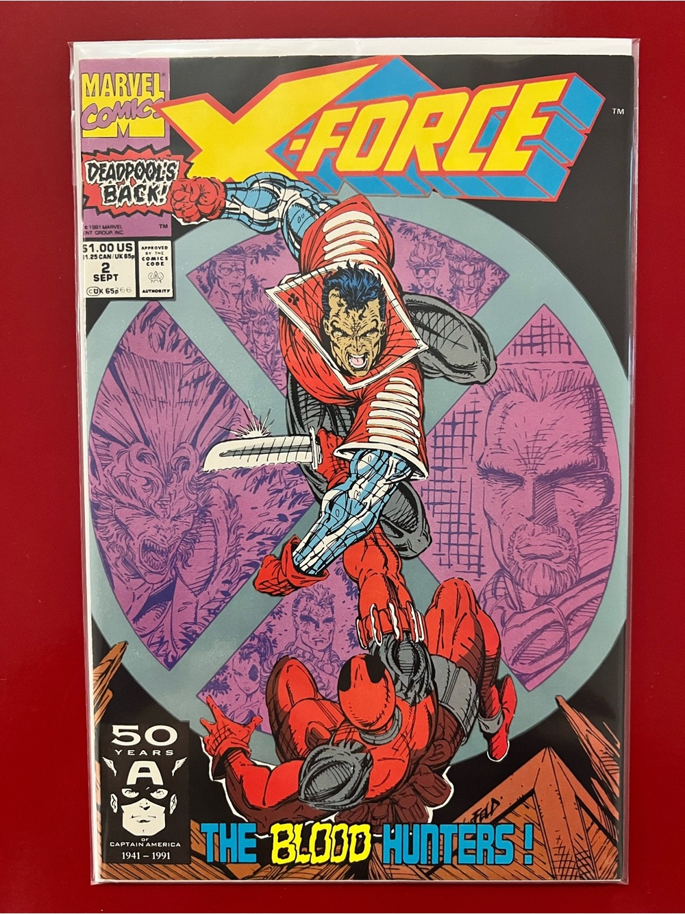 X-Force #2 - (Sept. 1991 Marvel Comics) 2nd Appearance Of Deadpool (Liefeld Cvr)